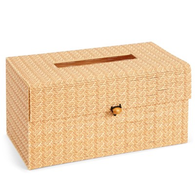 Juvale Bamboo Cane Tissue Box Cover for Home and Bathroom