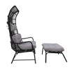 Indoor Outdoor Double Egg Chair with Ottoman Padded Cushions,Wicker Lounge Chair Deep Seating Chair with Footrests,Loveseat for Patio Porch Backyard - 3 of 4