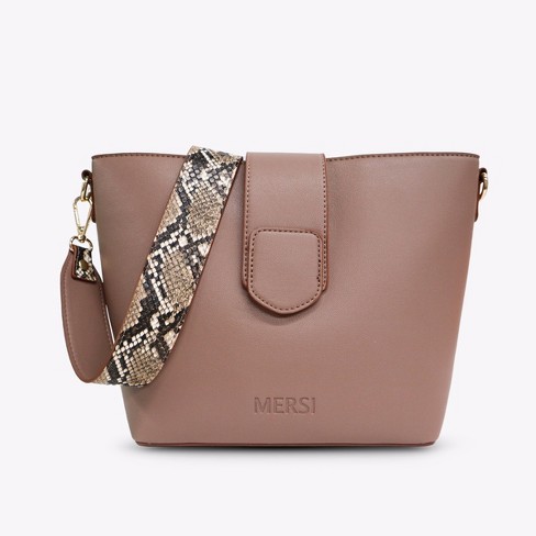 Mersi Zoe Tri-color Faux-lether Crossbody Bag Strap : Target