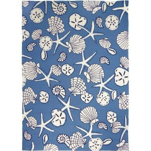Homefires Serenity at Sea Indoor & Outdoor Rug – Coastal-Inspired, Durable, Fade-Resistant, Perfect for Patio, Porch, or Living Room Decor - 1 of 4
