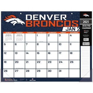 NFL Denver Broncos 2025 22"x17" Desk Calendar - 1 of 4