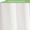 Farmhouse Shower Curtain, Ruffle Linen Textured Boho, White 72 Wx 72 L - 4 of 4