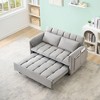52" Velvet 2-Seater Sofa Bed with 2 Pillows & Metal Feet - 2 of 4
