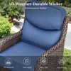 Gymojoy 5 Pieces Outdoor 6 Inch Sofa Swivel Chair with Fire Pit Table - 4 of 4