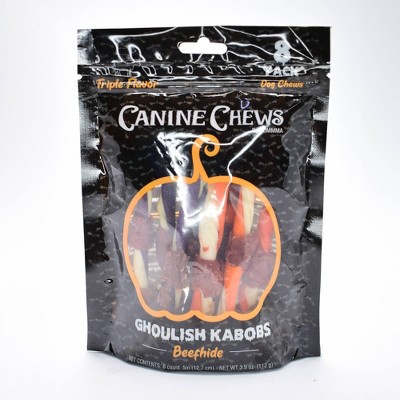 Canine Chews Color Kabob Chicken, Beef and Pork Flavor Rawhide Dog Treat - 3.95oz/8ct