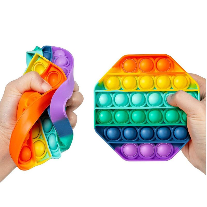 Link Rainbow Bubble Popper Sensory Fidget Toy Silicone Stress Reliever Toy Special Needs - 2 Pack, 3 of 7