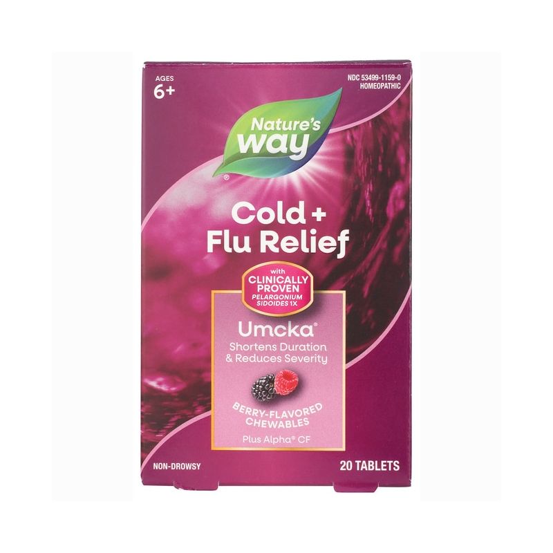 Nature's Way Umcka Coldcare Cherry Chewable 20 Tabs, 1 of 3