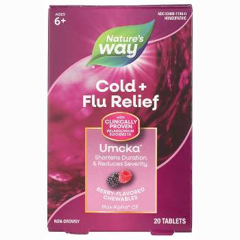 Nature's Way Umcka Coldcare Cherry Chewable 20 Tabs