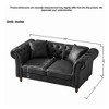 TIRAMISUBEST 83"/ 66" Upholstered Chesterfield ‌tech Fabric Sofa, Armrest Sofa, Couch, 3 Seater Living Room Furniture - 3 of 4