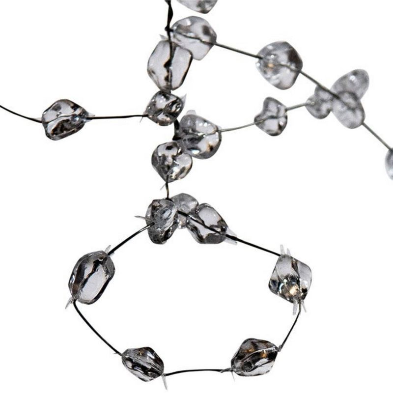 72.0 Inch Ice Wire Clear Garland Poseable Decor Tree Garlands, 3 of 4