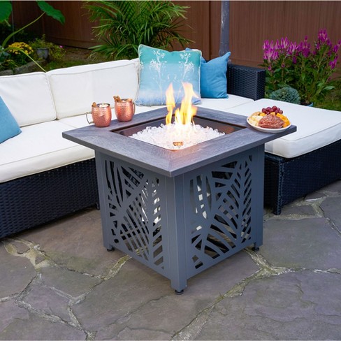 Endless Summer 30 Inch Square Outdoor Uv Printed 50,000 Btu Lp Gas Fire ...