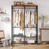 Bestier Metal Freestanding Wardrobe Storage Unit with Wooden Top Shelf and Built In Color Changing Lights with 7 Colors and 20 Dynamic Modes - 4 of 4