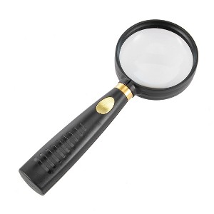 Unique Bargains 10X Plastic Handle Magnifying Glass for Book Stamps Repair - 1 of 3