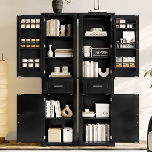 Whisen Tall Bathroom Cabinet with Adjustable Shelf - 1 of 4