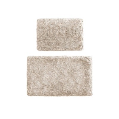 2pk Ritzy Cotton Solid Tufted Bath Rug Set Natural