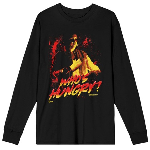 Yellowjackets Who's Hungry Men's Black Long Sleeve Crew Neck Tee - image 1 of 3