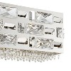 Possini Euro Design Crystal Rain Modern Wall Light Chrome Hardwire 24" Light Bar Fixture LED for Bedroom Bathroom Vanity Reading Living Room Hallway - 3 of 4