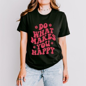 Simply Sage Market Makes You Happy Flowers Short Sleeve Tee - 1 of 4