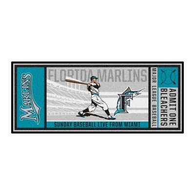 MLB Miami Marlins 30"x72" Retro Ticket Runner Mat