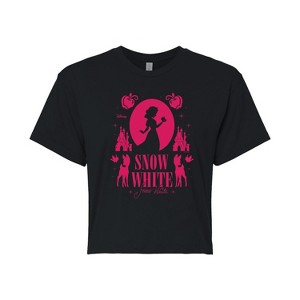 Women's - Disney Princess - Snow White Silhouette Cropped Graphic T-Shirt - 1 of 4