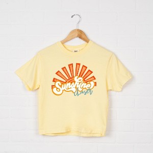 Simply Sage Market Women's Sunshine Chaser Short Sleeve Relaxed Fit Cropped Tee - 1 of 3