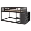 NicBex Full Size Bunk Bed Loft Bed Pine Bed Frame with 4 Drawers and 3 Shelves, Ladder and Full Length Guardrail, No Box Spring Required - 3 of 4