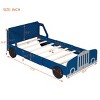 ALEXOUN Car-Shaped Bed with Wheels,Kids Bed with Headboard & Footboard,Wood Platform Bed Frame,for Kids Boys Girls - 3 of 4