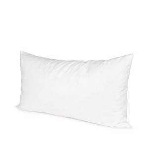 HomeRoots 16" X 28" White Cotton Down Blend Throw Pillow Insert - 1 of 4