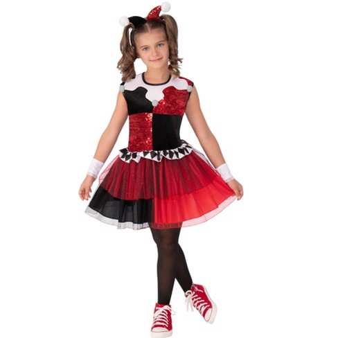 Kids Girl Harley Quinn Costume Suicide Squad Cosplay Set Halloween