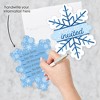 Big Dot of Happiness Blue Snowflakes - Shaped Fill-In Invitations - Winter Holiday Party Invitation Cards with Envelopes - Set of 12 - 2 of 4