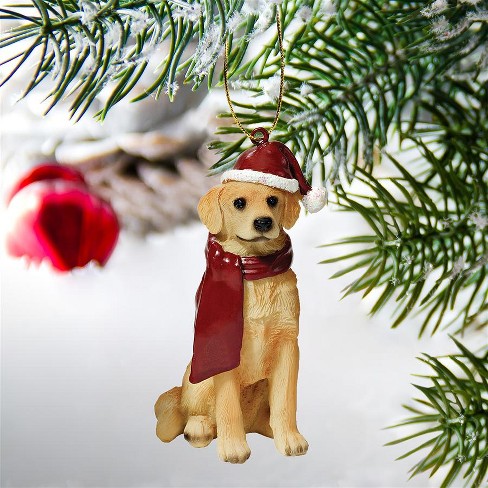 Design Toscano Golden Retriever Holiday Dog Ornament Sculpture ...