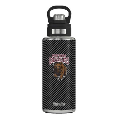 NCAA Montana Grizzlies 32oz Carbon Fiber Stainless Steel Water Bottle