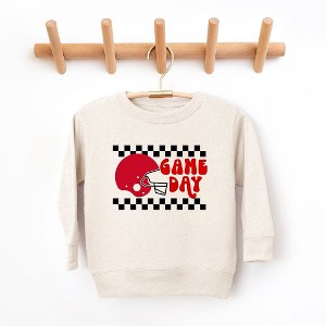 The Juniper Shop Game Day Checkered Toddler Graphic Sweatshirt - 1 of 2