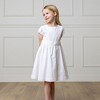 Hope & Henry Heirloom Girls' Organic Tulip Sleeve Swiss Dot Party Dress, Toddler - 2 of 4
