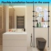 Over Toilet Storage Shelf 4 Tier Bathroom Organizers and Storage Bathroom Space Saver with Adjustable Rack Metal Black - 3 of 4
