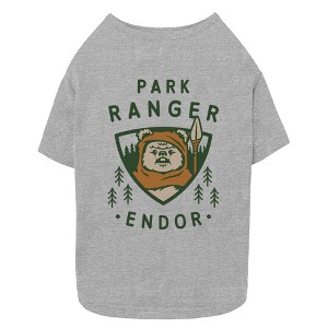 Star Wars Ewok Park Ranger Endor  Dog T-Shirt - Athletic Heather - Medium - 1 of 4