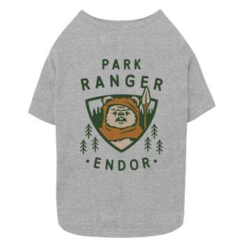 Star Wars Ewok Park Ranger Endor  Dog T-Shirt - Athletic Heather - Small