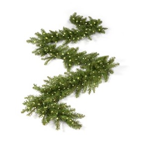 King Of Christmas 9ft Pre-lit Artificial Christmas Garland with Lights Plug Operated, Yorkshire  Fir Xmas Garland with Lights - 1 of 4