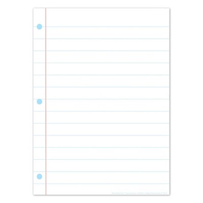 White Lined Notebook Paper Multi-Pack, 13" x 9-1/2", Pack of 10