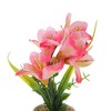 Unique Bargains Artificial Plants Five-Headed Daffodil Bonsai Plastic 2.76"x2.76"x9.45" 1 Pcs - 4 of 4