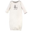 Touched by Nature Baby Organic Cotton Long-Sleeve Gowns 3pk, Winter Woodland, Preemie - 4 of 4