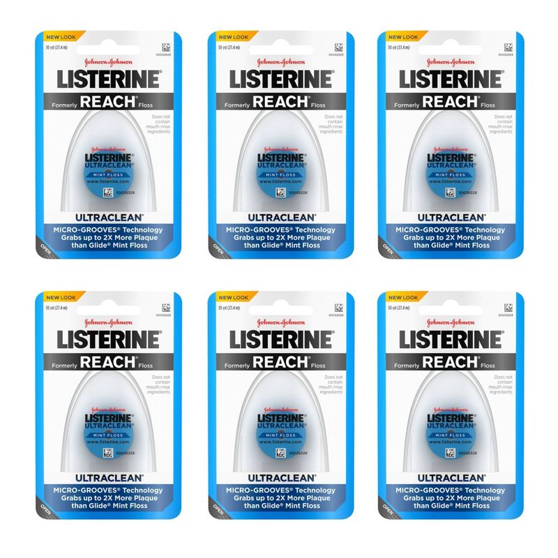 Listerine Ultra Clean Floss - 90ft/6ct, 1 of 8