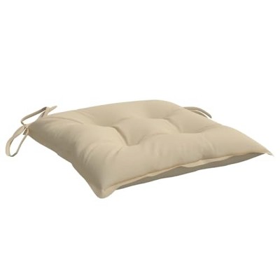 vidaXL Beige Chair Cushions (6pcs), 19.7x19.7x2.8 Inches, Outdoor Patio Seat Cushions, Durable Oxford Fabric