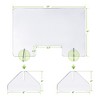 Costway 1/2PCS 24'' x 16'' Protective Plexiglass Sneeze Guard Acrylic Shield for Counter - 2 of 4