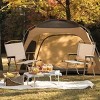 Racxily 2-Pcs Folding Camping Chairs, Portable Picnic Chair with Steel Frame 600D Oxford Fabric, Wooden Armrests, for Picnic /Beach/Party/BBQ, Khaki - 2 of 4