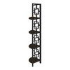 Kumasinova 60"/62" 4-Tier Corner Bookshelf,Black Metal Bookcase with Transitional Square Design/X-Design,Modern Book Shelves for Bedroom,Office - 2 of 4