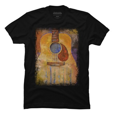 Men's Design By Humans Guitar By Creese T-shirt - Black - 2x Large : Target