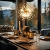 Rennnsan Finwyn 15"W 8-Light Sputnik Dandelion Crystal Modern Glam Dimmable Chandelier in Gold & Silver - 2 of 4
