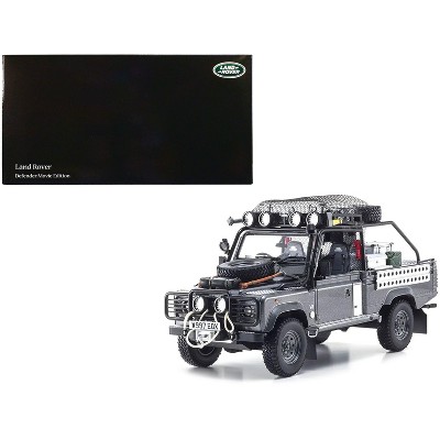 Land Rover Defender "Movie Edition" RHD (Right Hand Drive) Gray with Accessories 1/18 Model Car by Kyosho