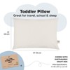 KeaBabies Toddler Pillow - Soft Organic Cotton Kids Pillows for Sleeping - Travel Pillow for Kids Age 2-5 - 3 of 4